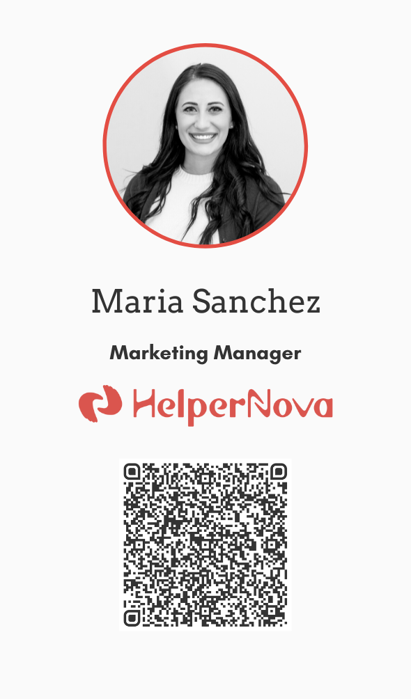 Maria Sanchez QR Code Card