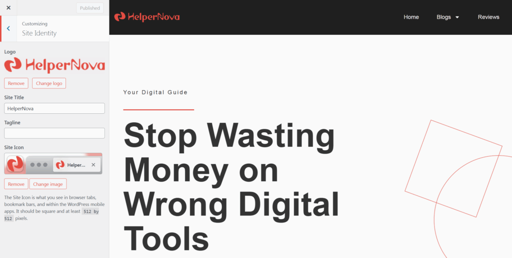 Site Identity Favicon