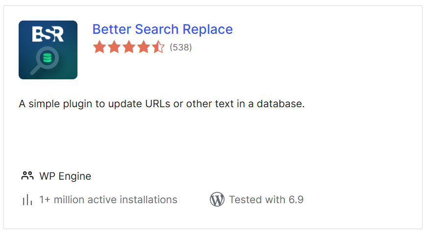 Better Search Replace