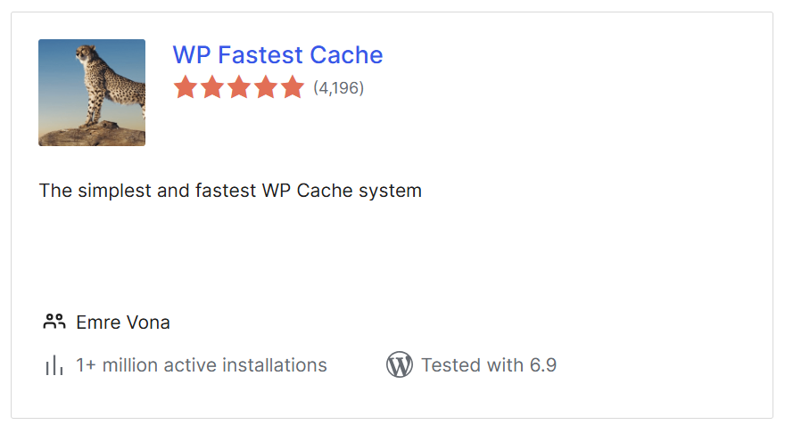 WP Fastes Cache