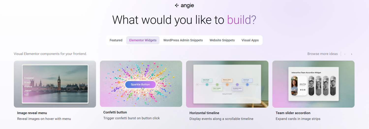 Elementor Widgets - Angie
