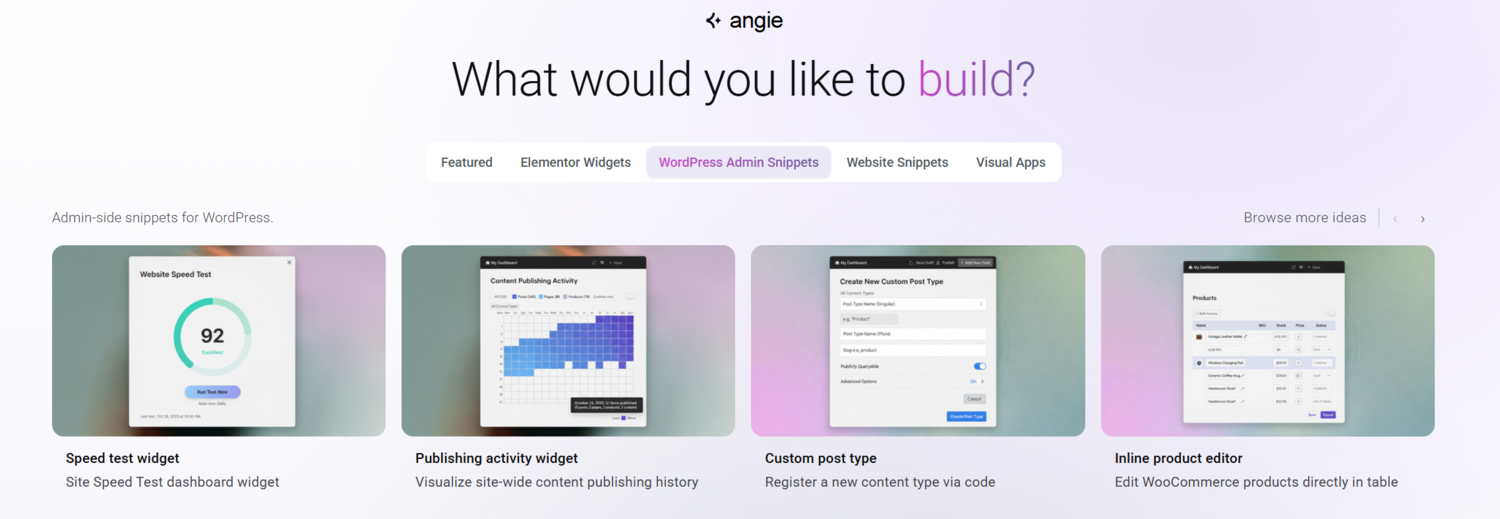 WordPress Admin Snippets